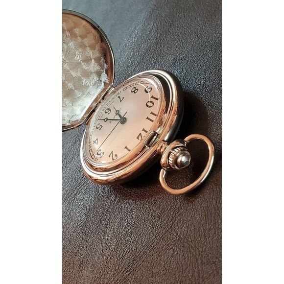 Usa American Flag & Bald Eagle Patriotic Quartz Pocket Watch Pocketwatch - Picture 7 of 12